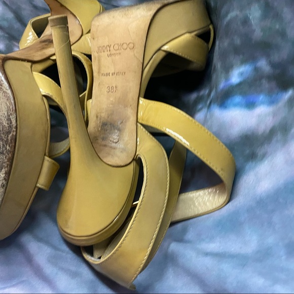 Jimmy Choo Patent Leather VAMP gfa Stilettos 🌵38.5 - Picture 10 of 13